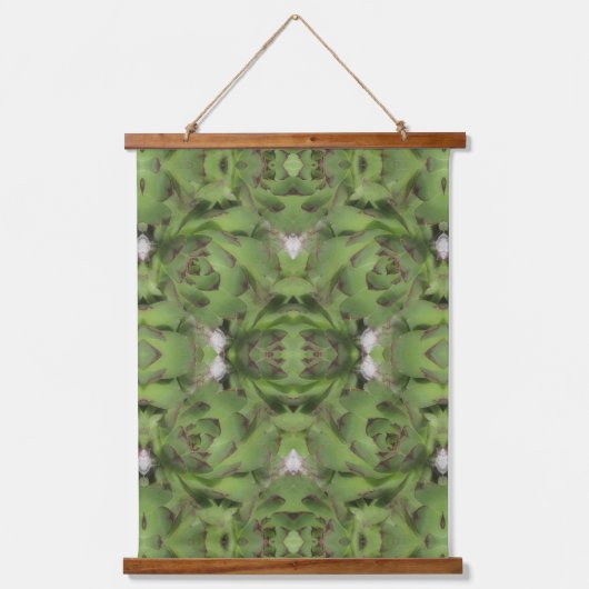 Succulente kippen en Abstracte kippen Hangend Wandkleed (Voorkant)