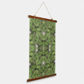 Succulente kippen en Abstracte kippen Hangend Wandkleed (Gebogen)