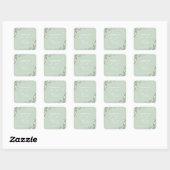 Succulente kleur, legant minimalis Square Sticker (Vel)