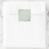 Succulente kleur, legant minimalis Square Sticker (Tas)