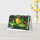 Succulente Knop Kaart (Gele Bloem)