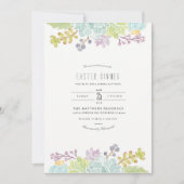 Succulente lentetuin | Waterverf Pasen Kaart (Voorkant)