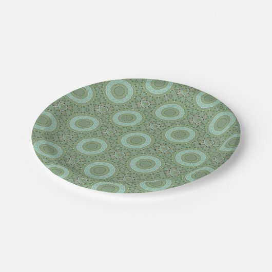 Succulente Mandala Papieren Bordje (Gekanteld)