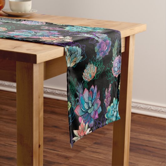 Succulente Partij Korte Tafelloper (Voorbeeld)