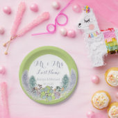 Succulente Peacock Feathers Borden voor weddenscha Papieren Bordje (Feest)