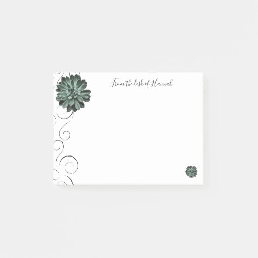 Succulente persoonlijke notities post-it® notes (Voorkant)