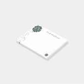 Succulente persoonlijke notities post-it® notes (Schuin)