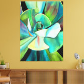 Succulente plant waterverf schilderkunst canvas afdruk (Insitu (Woonkamer))