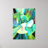 Succulente plant waterverf schilderkunst canvas afdruk (Voorkant)