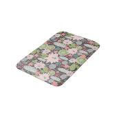 Succulente Planten cactus in groen roze patroon Badmat (Gekanteld)