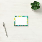 Succulente planten in groen en geel post-it® notes (Kantoor)