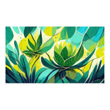 Succulente planten in groen en geel