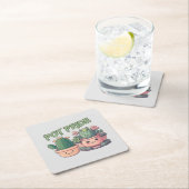 Succulente planten kartonnen onderzetters (Insitu)