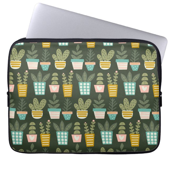 Succulente Planten Laptop Sleeve (Voorkant)