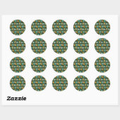 Succulente Planten Ronde Sticker (Vel)