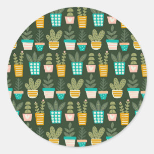 Succulente Planten Ronde Sticker