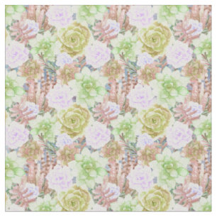 Succulente Planten Waterverf schilderen Stof