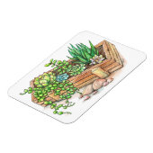 succulente plantenbak magneet (Linkerzijde)