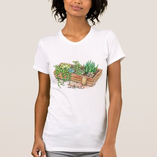 succulente plantenbak t-shirt (Voorkant)