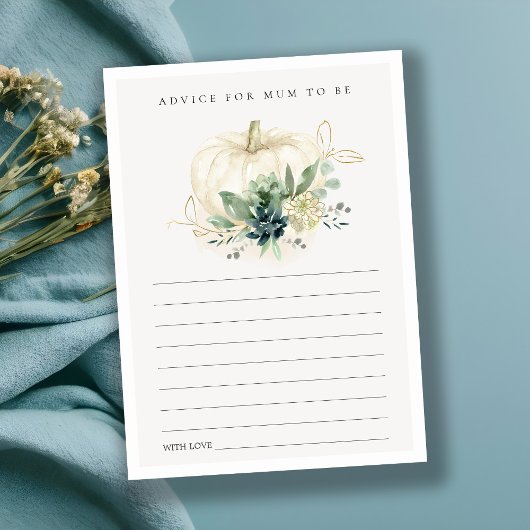 Succulente Pompoen Advies Aanstaande Moeder Baby S Informatiekaartje