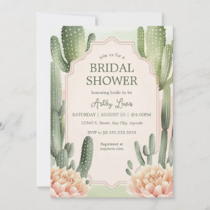 Succulente Romance Bruids Invite Cactus boho Kaart