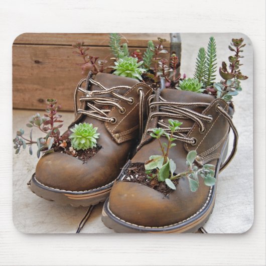 Succulente schoenen muismat (Voorkant)