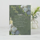 Succulente tinten van Bleke blauwdrukken en groene Kaart (Staand voorkant)