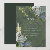 Succulente tinten van Bleke blauwdrukken en groene Kaart (Voorkant / Achterkant)