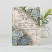 Succulente tinten van bleke blauwe en groene tubul kaart (Staand voorkant)