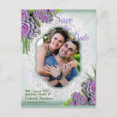 Succulente tinten van SeaGreen, Violet Save the Da Aankondigingskaart (Voorkant)