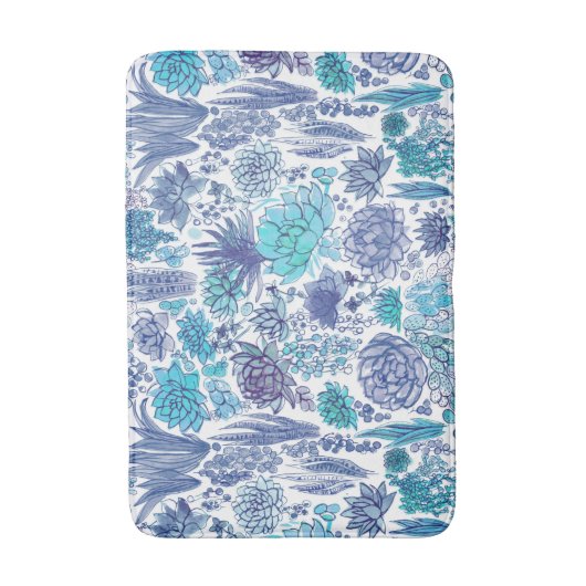 Succulente tuin badmat (Voorkant Verticaal)