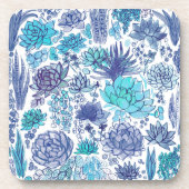 Succulente tuin bier onderzetter (Voorkant)