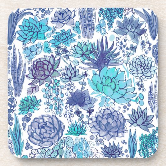 Succulente tuin bier onderzetter (Voorkant)