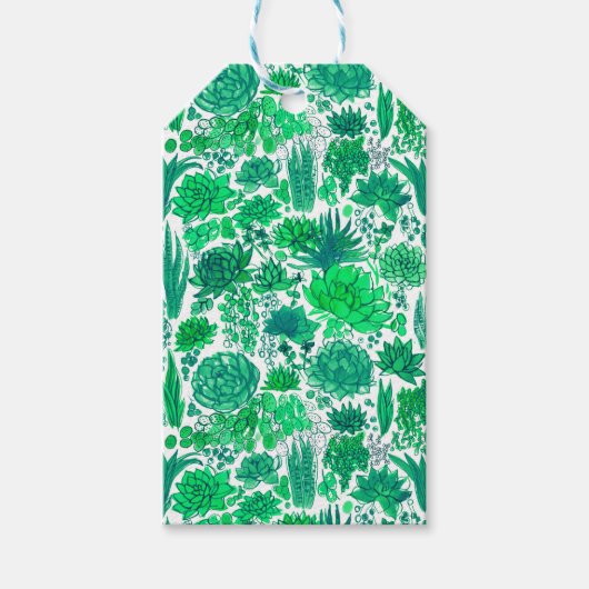 Succulente tuin cadeaulabel (Voorkant)