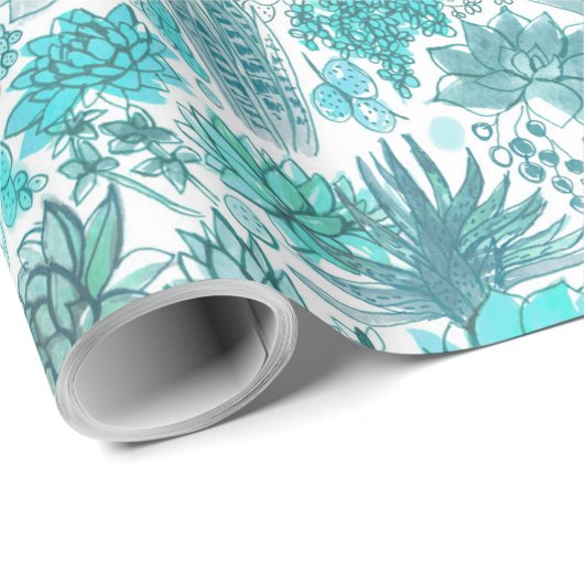 Succulente tuin cadeaupapier (Rol Hoek)