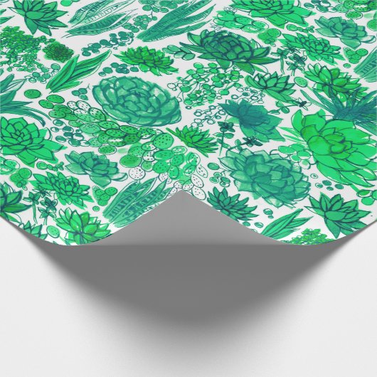 Succulente tuin cadeaupapier (Hoek)