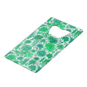 Succulente tuin creditkaart flessenopener (Voorkant Gekanteld)