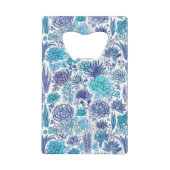 Succulente tuin creditkaart flessenopener (Voorkant)