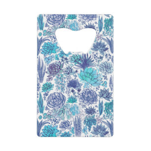 Succulente tuin creditkaart flessenopener