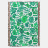 Succulente tuin deken (Voorkant Verticaal)