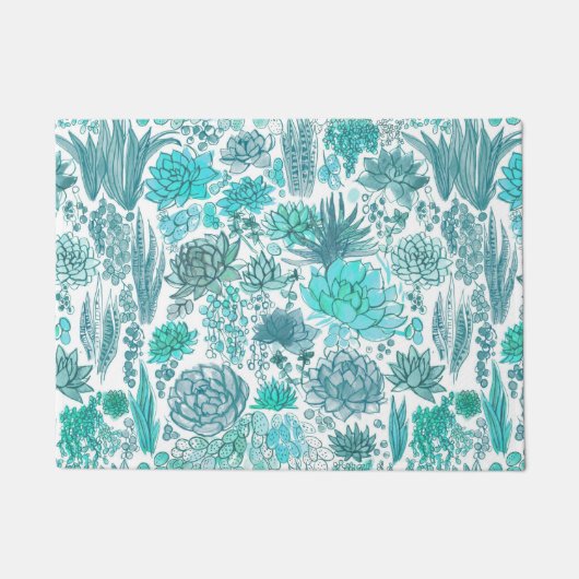 Succulente tuin deurmat (Voorkant)