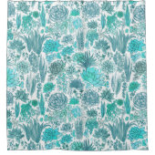 Succulente tuin douchegordijn (Voorkant)