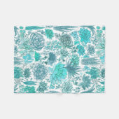 Succulente tuin fleece deken (Voorkant (Horizontaal))