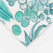 Succulente tuin fleece deken (Hoek)