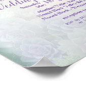 Succulente tuin Hues of Zee Green & Lavender Poster (Hoek)