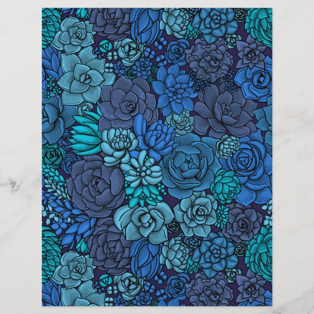 Succulente tuin in blauw (Voorkant)