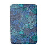 Succulente tuin in blauw badmat (Voorkant Verticaal)