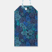 Succulente tuin in blauw cadeaulabel (Achterkant)