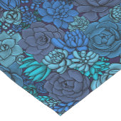 Succulente tuin in blauw korte tafelloper (Hoek)