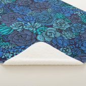 Succulente tuin in blauw sherpa deken (3/4)